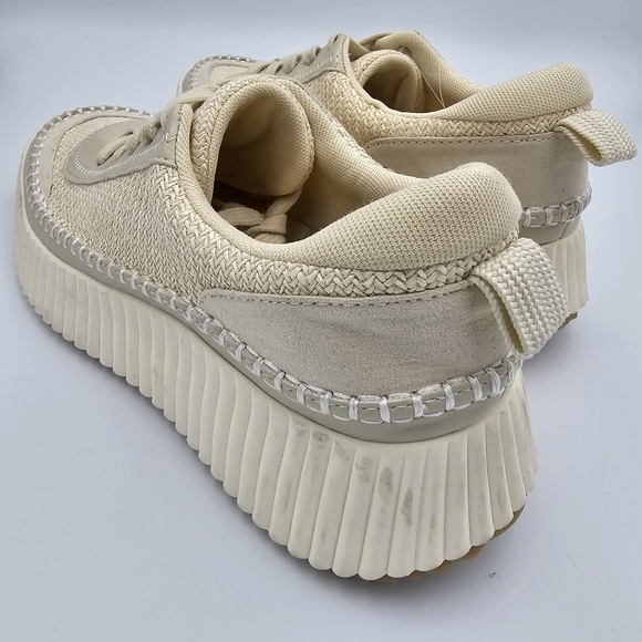 NWOT Dolce Vita Denae Dolan Lace-Up Platform Sneakers, Sandstone Knit, Women's 9 - Picture 8 of 16